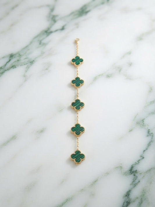 Bracelet Trèfle Émeraude